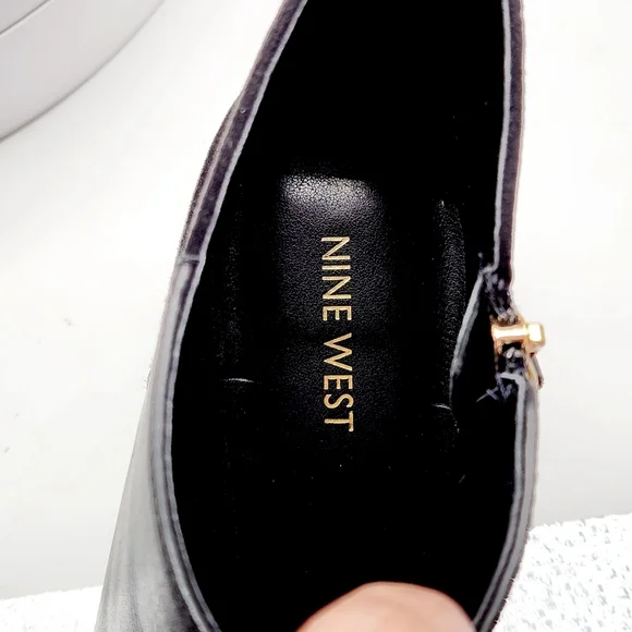 Nine West Yames Leather Pointed Toe Booties Size 8.5 - Picture 14 of 16